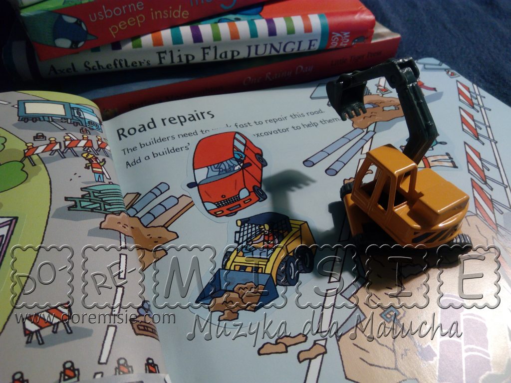 doremisie zajęcia język angielski dla dzieci książka building sites usborne koparka